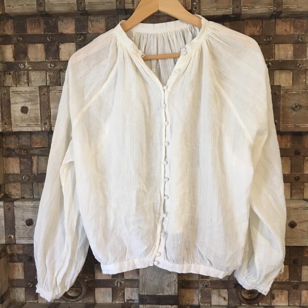 🌳🕊CREAM blouse - Picture 6 of 7